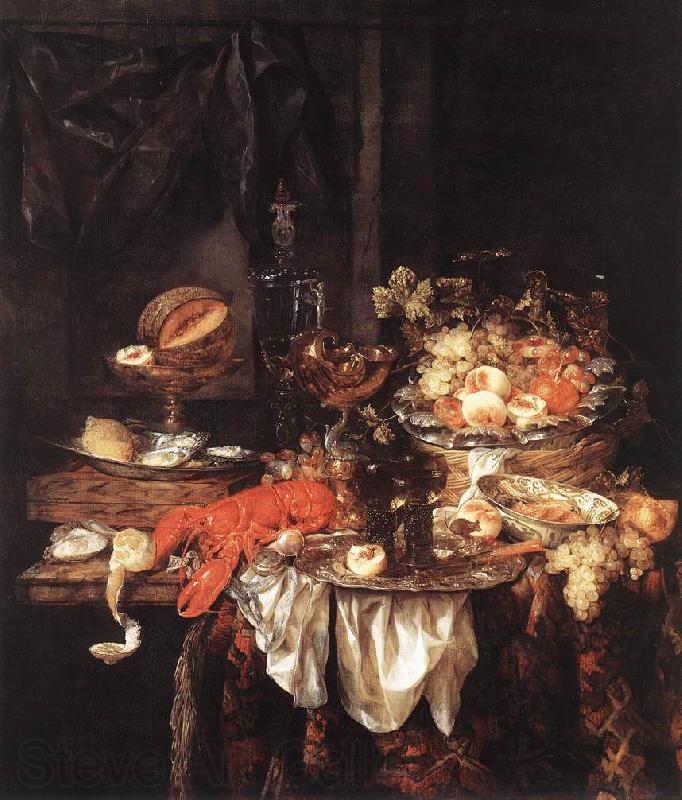 BEYEREN, Abraham van Banquet Still-Life with a Mouse fdg Norge oil painting art